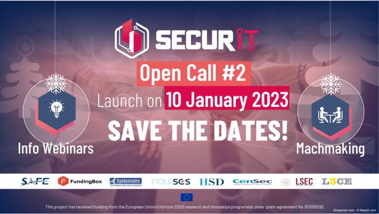 <strong>SecurIT Open Call #2 Launch on 10 January 2023!</strong>